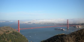 Vistas del Puente Golden Gate desde el Condado de San Marín. San Francisco